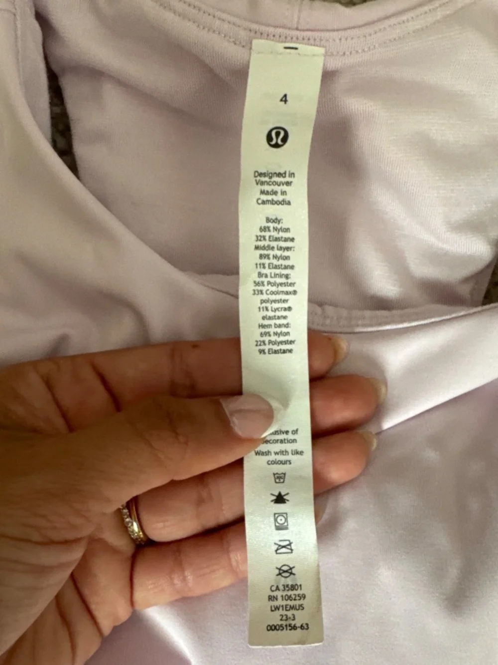 Lululemon V waisted Top - Picture 3 of 4